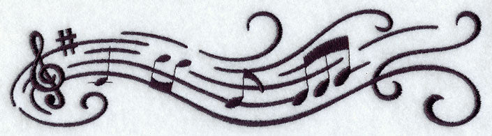 Music's Soothing Swirls Border - Treble Clef