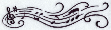 Music's Soothing Swirls Border - Treble Clef