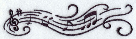 Music's Soothing Swirls Border - Treble Clef