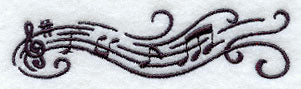Music's Soothing Swirls Border - Treble Clef