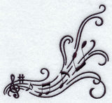 Music's Soothing Swirls Corner - Treble Clef