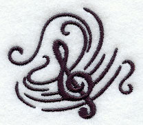 Music's Soothing Swirl - Treble Clef
