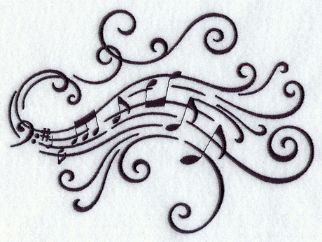 Music's Soothing Swirls - Bass Clef
