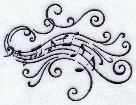 Music's Soothing Swirls - Bass Clef