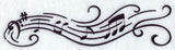Music's Soothing Swirls Border - Bass Clef