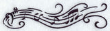 Music's Soothing Swirls Border - Bass Clef