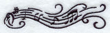 Music's Soothing Swirls Border - Bass Clef