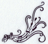 Music's Soothing Swirls Corner - Bass Clef