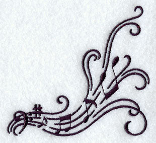 Music's Soothing Swirls Corner - Bass Clef