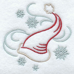 Santa's Hat in Snowflakes