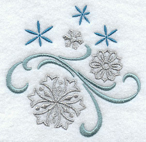Frosty Snowflake Swirls