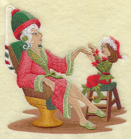 Mrs. Claus at the Salon