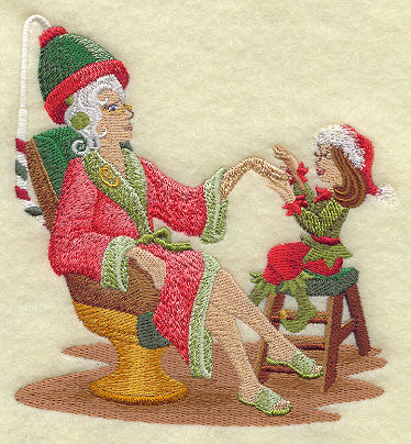 Mrs. Claus at the Salon
