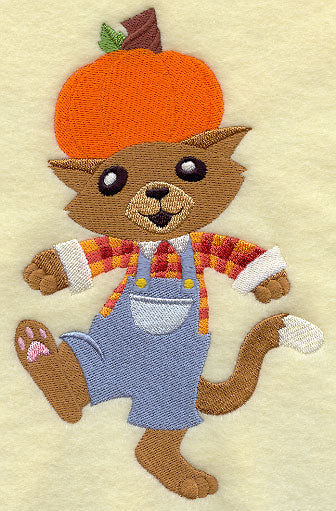 Kitten in Bib Overalls