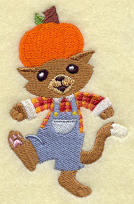 Kitten in Bib Overalls