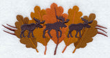 Moose Trio in Autumn Leaves