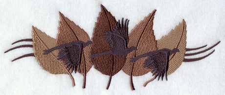 Pheasant Trio in Autumn Leaves