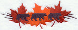 Bear Trio in Autumn Leaves