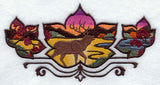 Elk in Autumn Leaves Scene