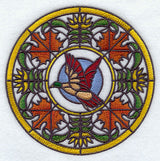 Mallard in Autumn Stained Glass