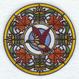 Mallard in Autumn Stained Glass