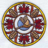 Pheasant in Autumn Stained Glass