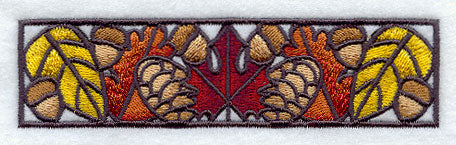 Autumn Stained Glass Border