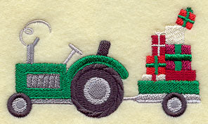 Farm Tractor with Christmas Gifts