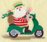Italian Santa Claus on Scooter