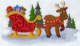 Classic Christmas Reindeer and Sleigh (Center)