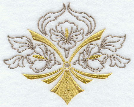 Art Deco Floral Crest
