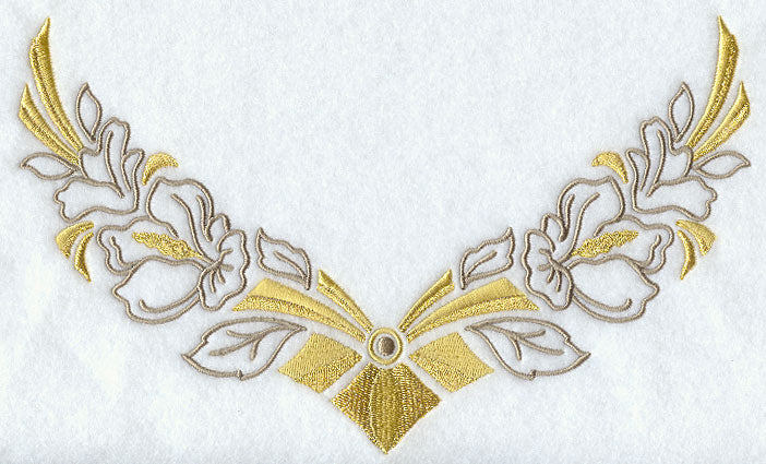 Art Deco Floral Neckline (V-Neck) 5.59" x 9.41" / 141.99mm x 239.01mm | Machine Embroidery Design | Embroidery Library Art Deco Floral Neckline (V-Neck) 5.59" x 9.41" / 141.99mm x 239.01mm | Machine Embroidery Design | Embroidery Library