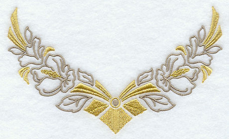 Art Deco Floral Neckline (V-Neck)