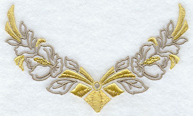 Art Deco Floral Neckline (V-Neck)