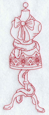 Dress Form and Tinsel (Redwork)