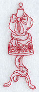 Dress Form and Tinsel (Redwork)