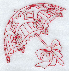 Christmas Parasol (Redwork)