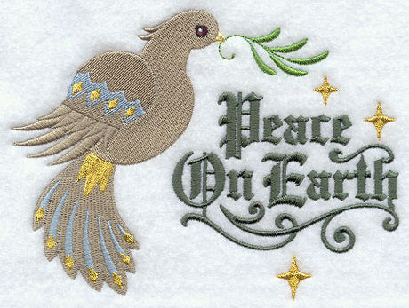 Peace on Earth with Bird and Stars
