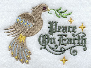 Peace on Earth with Bird and Stars