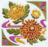 Arts and Crafts Chrysanthemum Square