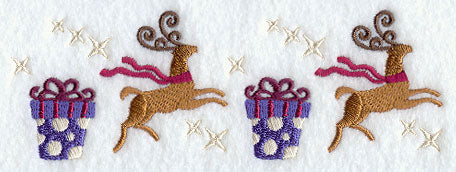 Wrapped Up In Reindeer Border