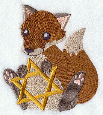 Chanukah Fox with Star of David