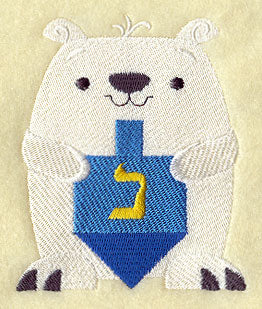 Dreidel Polar Bear - Nun