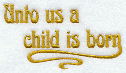 Nativity Stocking Top - Unto Us a Child Is Born