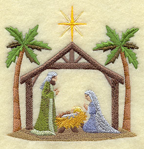Nativity Stocking Bottom - Manger Scene