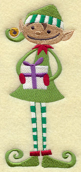 North Pole Navidad Elf with Gift