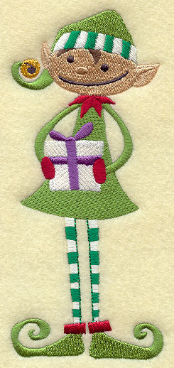 North Pole Navidad Elf with Gift