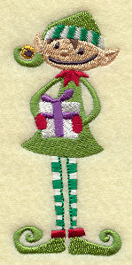 North Pole Navidad Elf with Gift