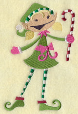 North Pole Navidad Elf with Candy Cane
