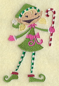 North Pole Navidad Elf with Candy Cane